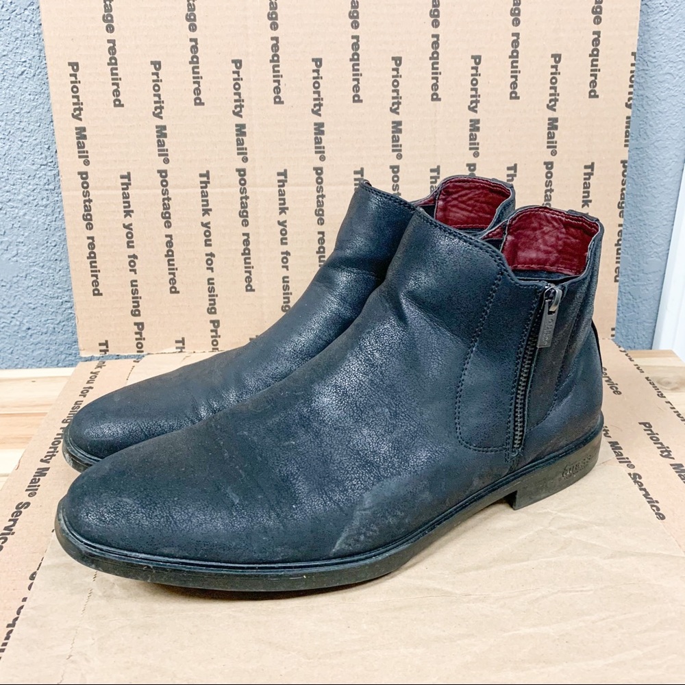 Guess Zipper Boots, Black, Size 12